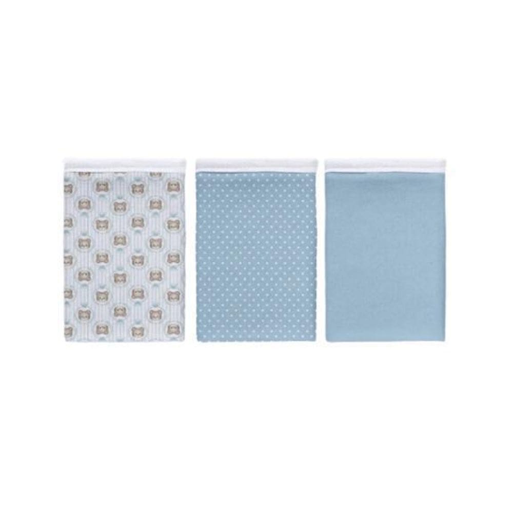 Kit 3 Fronhas 30X40 100% Algodão - Baby Royal Azul