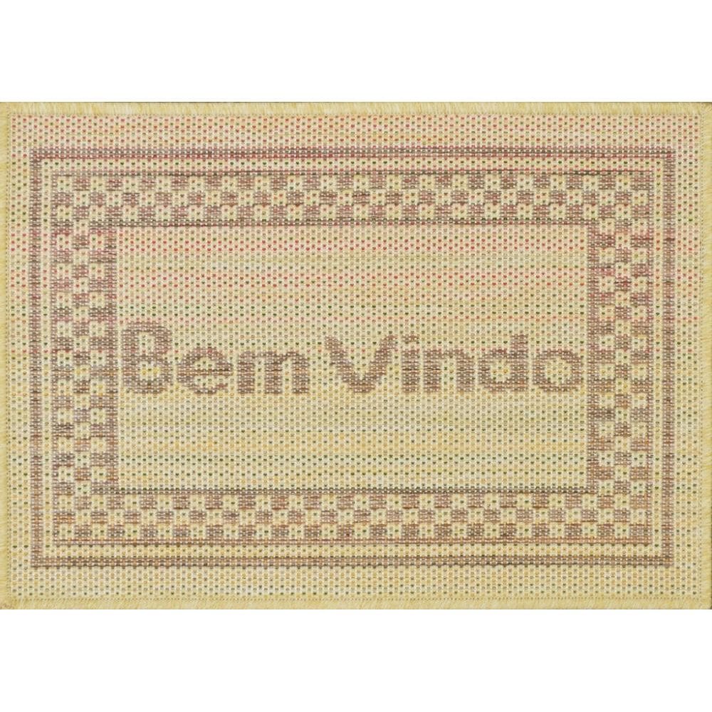 Mini Capacho Sisal Look Bem Vindo 008 Arena 040X060 Cm