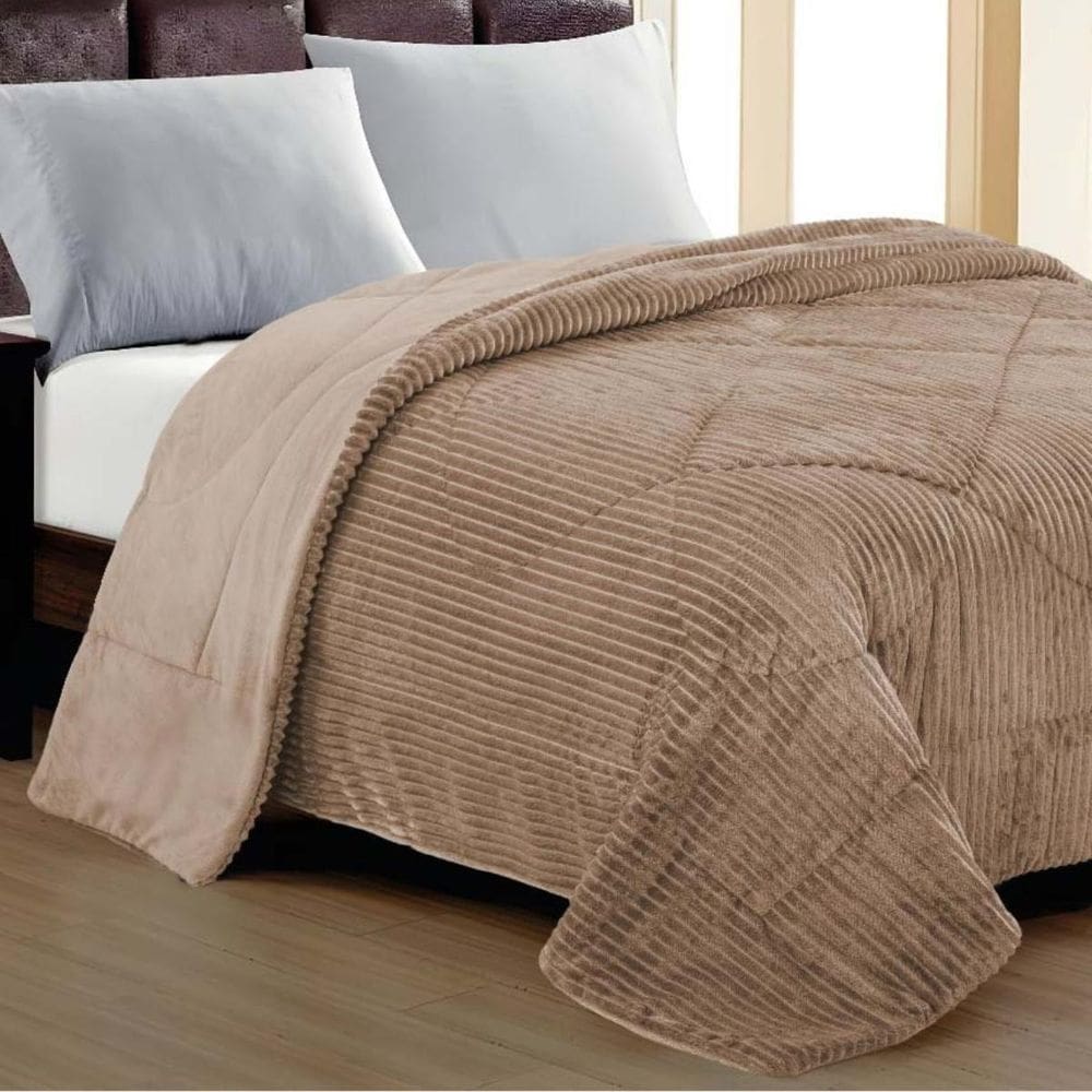 Edredom Queen Size Skye Canelado Cobertor Inverno Pesado