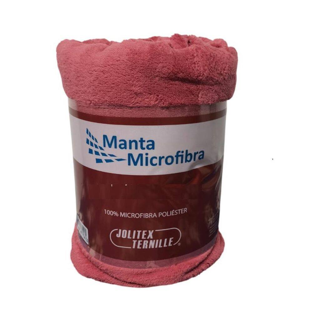 Manta Microfibra Queen 220X240Cm Unicolor Vinho Jolitex