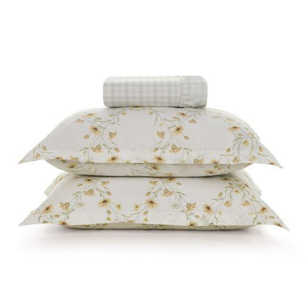 Jogo De Cama Casal 3Pçs Florata 200 Fios Karsten