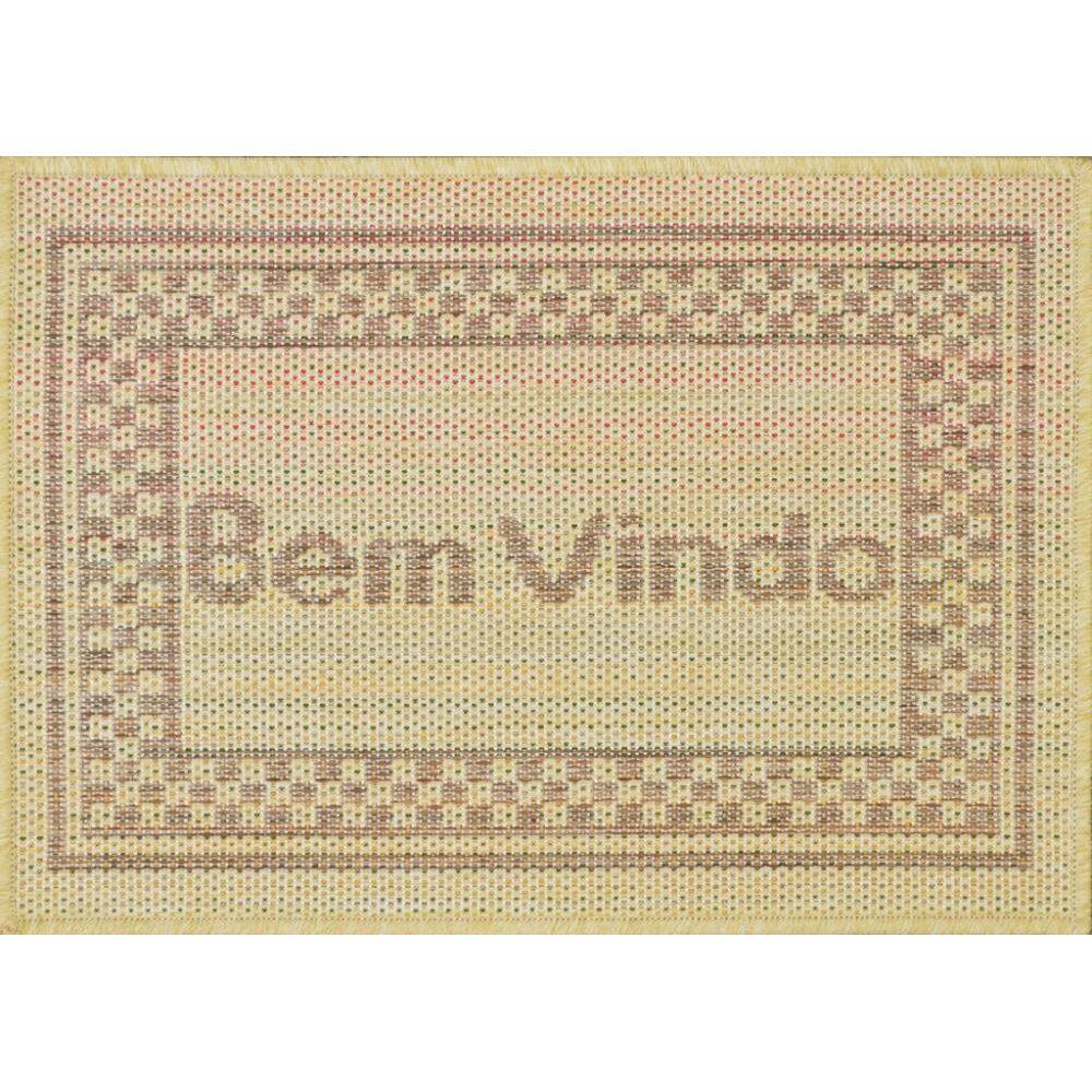 Mini Capacho Sisal Look Bem Vindo 008 Arena 040X060 Cm