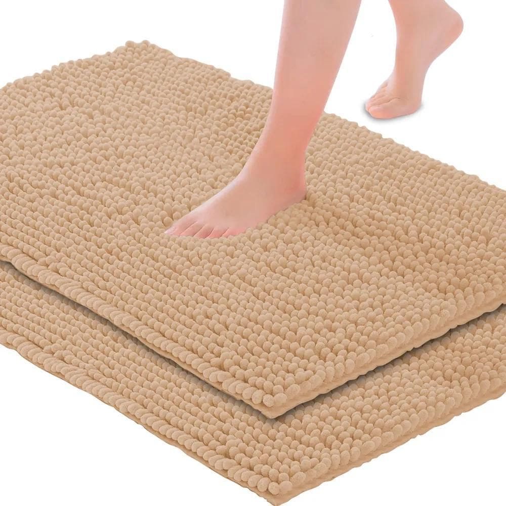 2X Kit 2 Tapetes Para Banheiro Jogo Antiderrapante Absorvent