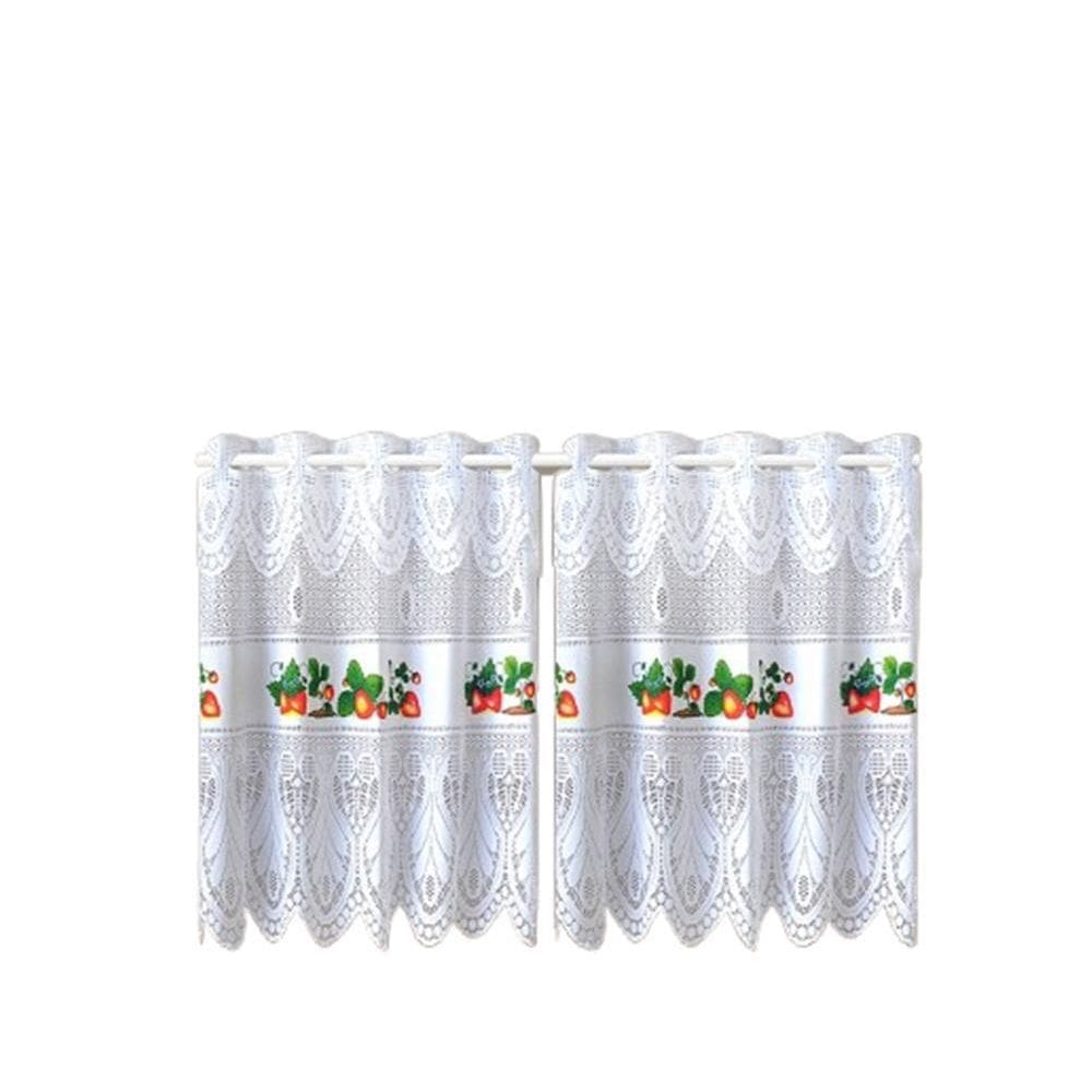 Cortina Pia Bando Vitro Real Renda Cozinha 1,60X0,80X0,20