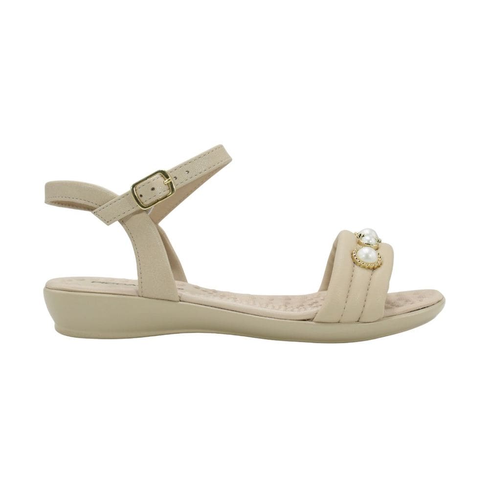 Sandália Feminina Piccadilly 500403 Napa Brule Palha