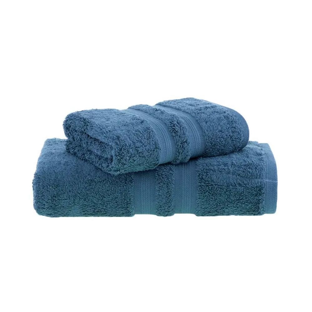 Jogo Toalha Algodão Egípcio 2 Peças Azul Buddemeyer