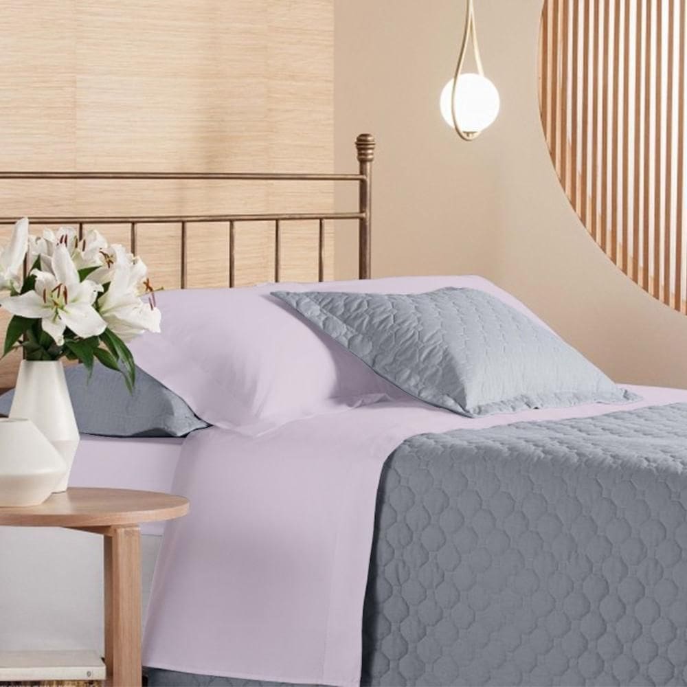 Jogo Cama Solteiro 200 Fios Privilege - Andreza Rosa Ballet