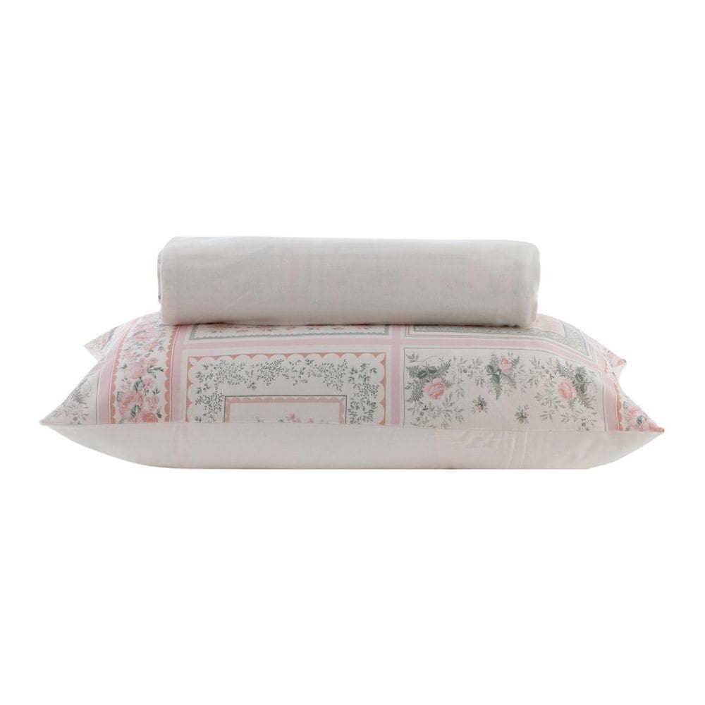 Jogo Cama Solteiro Simples Kacyumara Malha 02 Pç Sofee Liara