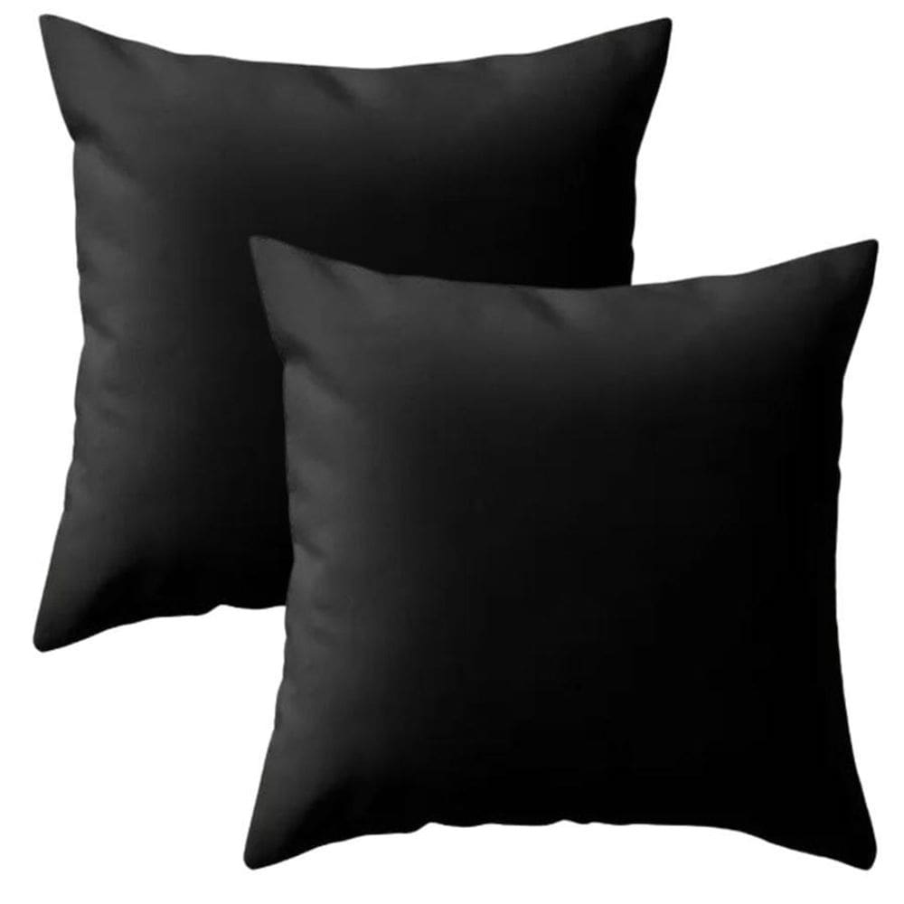 Kit 2 Capa De Almofada 40 X 40 Malha Lisa Com Zíper