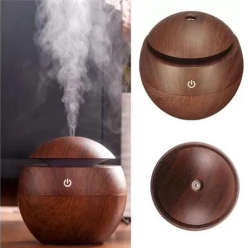 Difusor Aromatizador Elétrico Redondo Portátil Usb Led