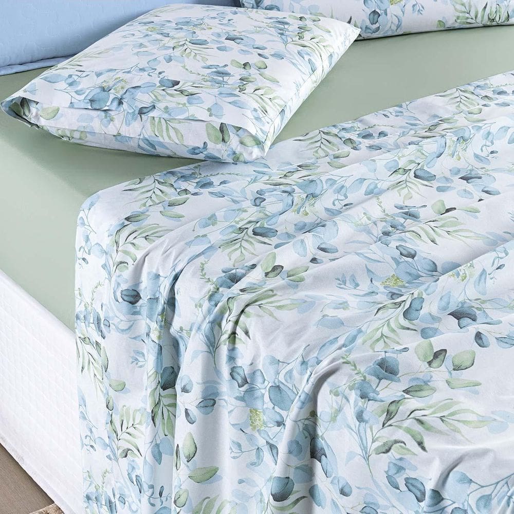 Jogo Cama Lençol Maris King Percalle 200 Fios 4 Peças Verde