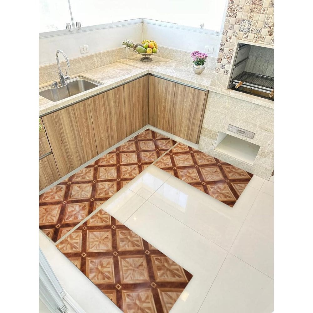 Kit 3 Peças Jogo Cozinha Passadeira Manta Vinilico Laminado