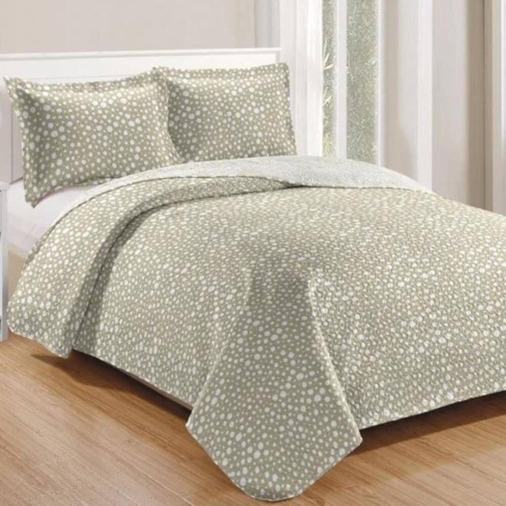 Kit Cobre Leito Colcha Mix King Estampado Dupla Face Floral