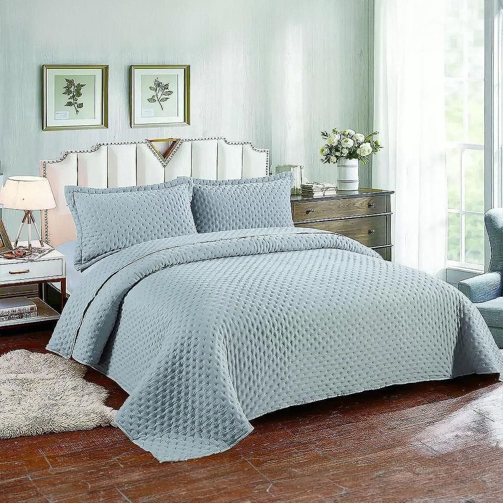 Kit Colcha / Cobre Leito Solteiro Plume - Sultan Prata