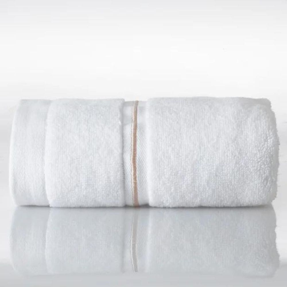 Toalha De Rosto Lazio Em Algodão - Kacyumara Branco / Rose