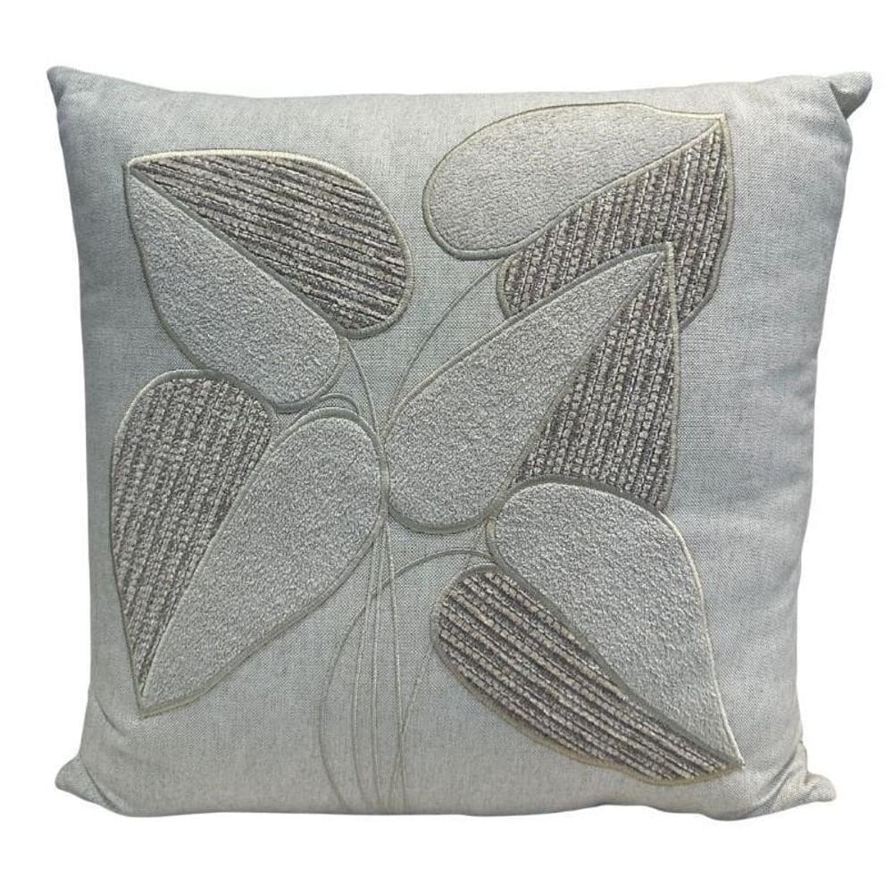 Almofada 50X50 Em Linho Off Com Aplicacao Tec Rust