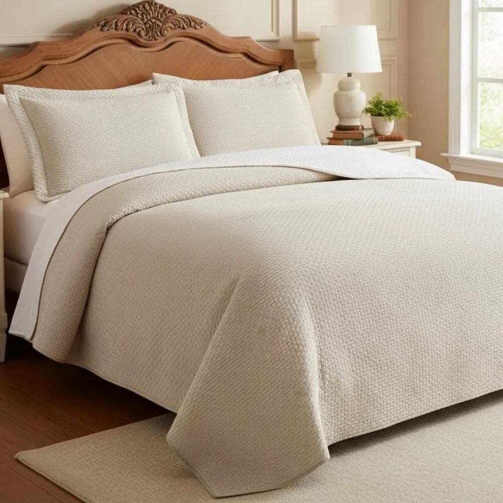 Cobre Leito Queen Size Algodão Lauryn Bordado Super Luxuoso