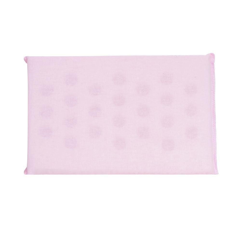 1 Travesseiro Bebê Antissufocante Furinhos Rosa Liso