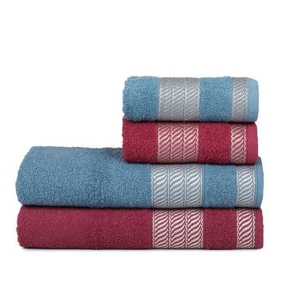 Jogo Toalha De Banho Gigante 4 Peças Siena Atlântica