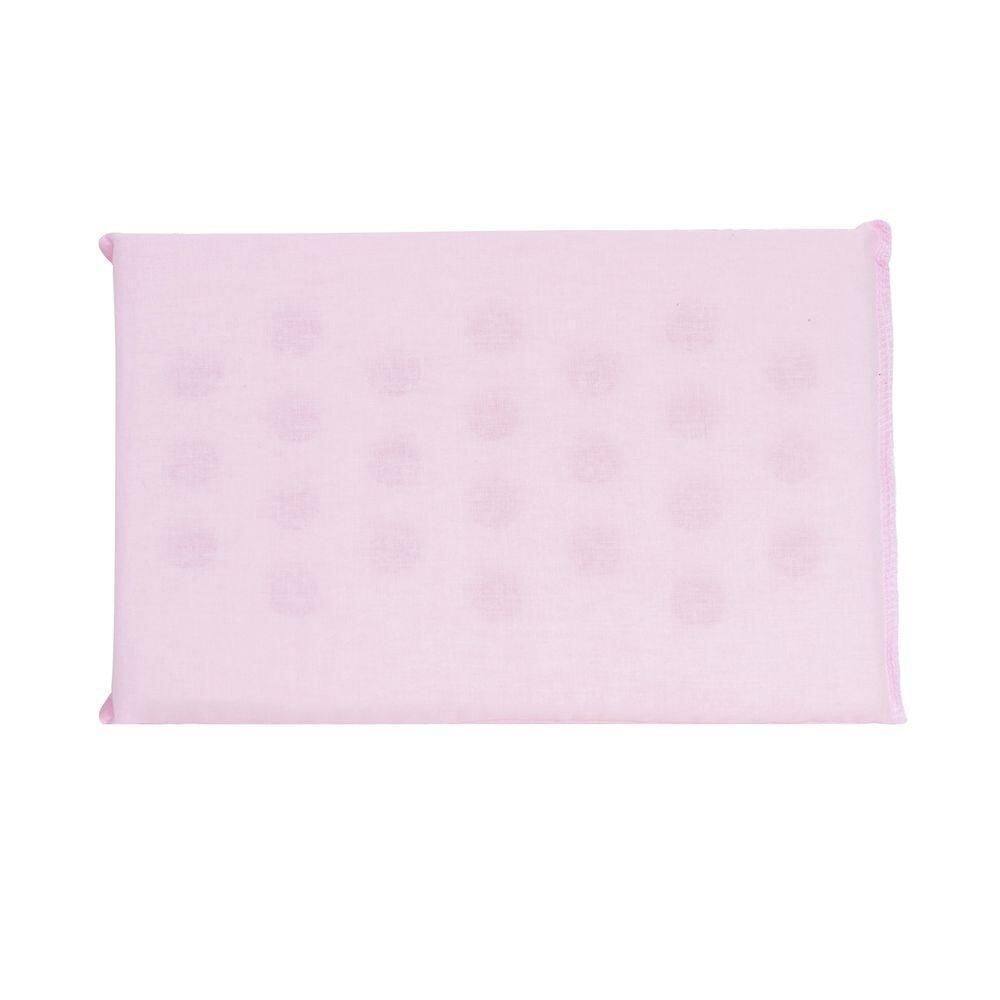 1 Travesseiro Bebê Antissufocante Furinhos Rosa Liso