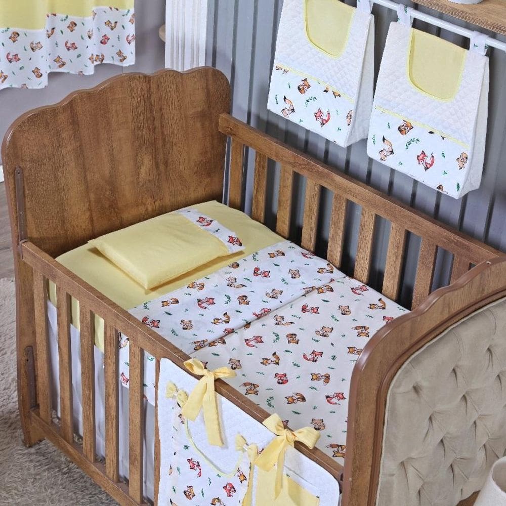 Kit Berço Lençol + Fronha Percal Algodão Menino Menina 3