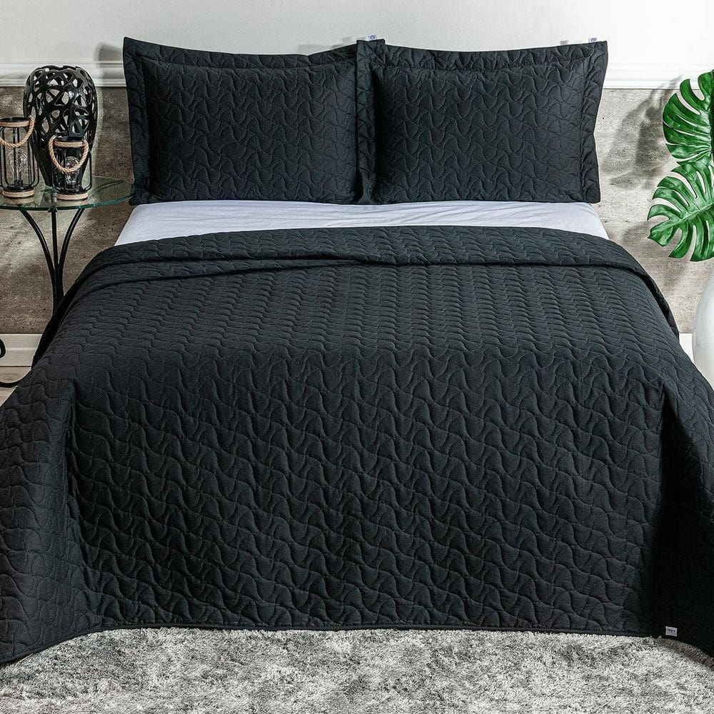 Cobre Leito Queen Egeo 3 Peças Percal 200 Fios