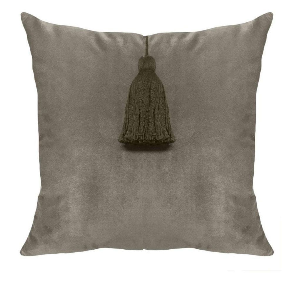 Almofada Bege Com Pingente Soft 52X52Cm Decortextil 161-12