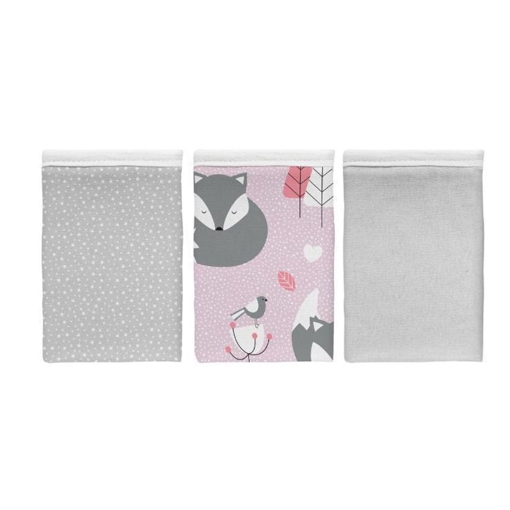 Kit 3 Fronhas 30X40 100% Algodão - Baby Fox