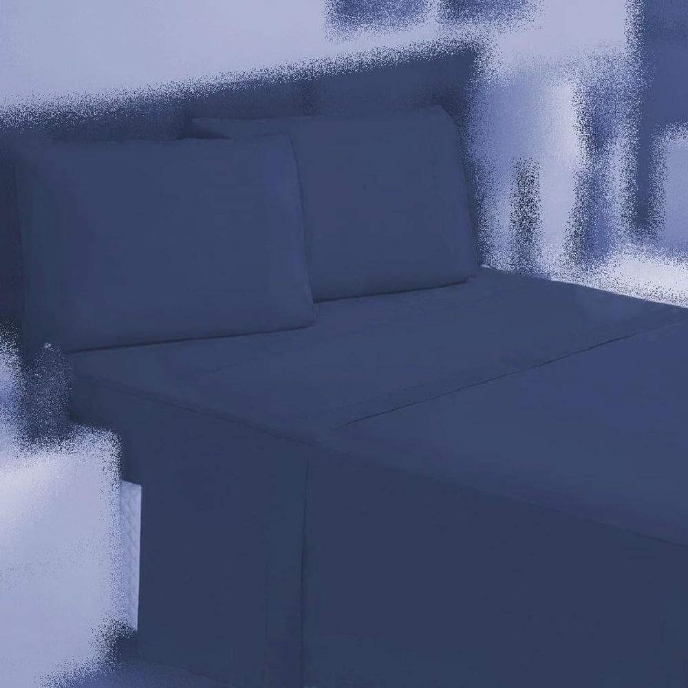 Jogo Cama Solteiro 2P Lençol Sem Elástico + Fronha 100%