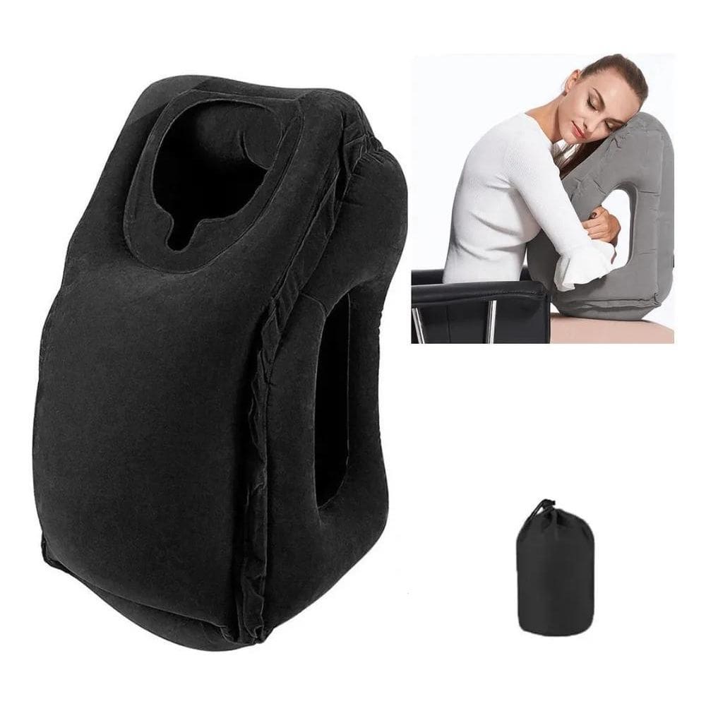 2X Apoio Inflável Avião Viagem Almofada Travesseiro Dormir P