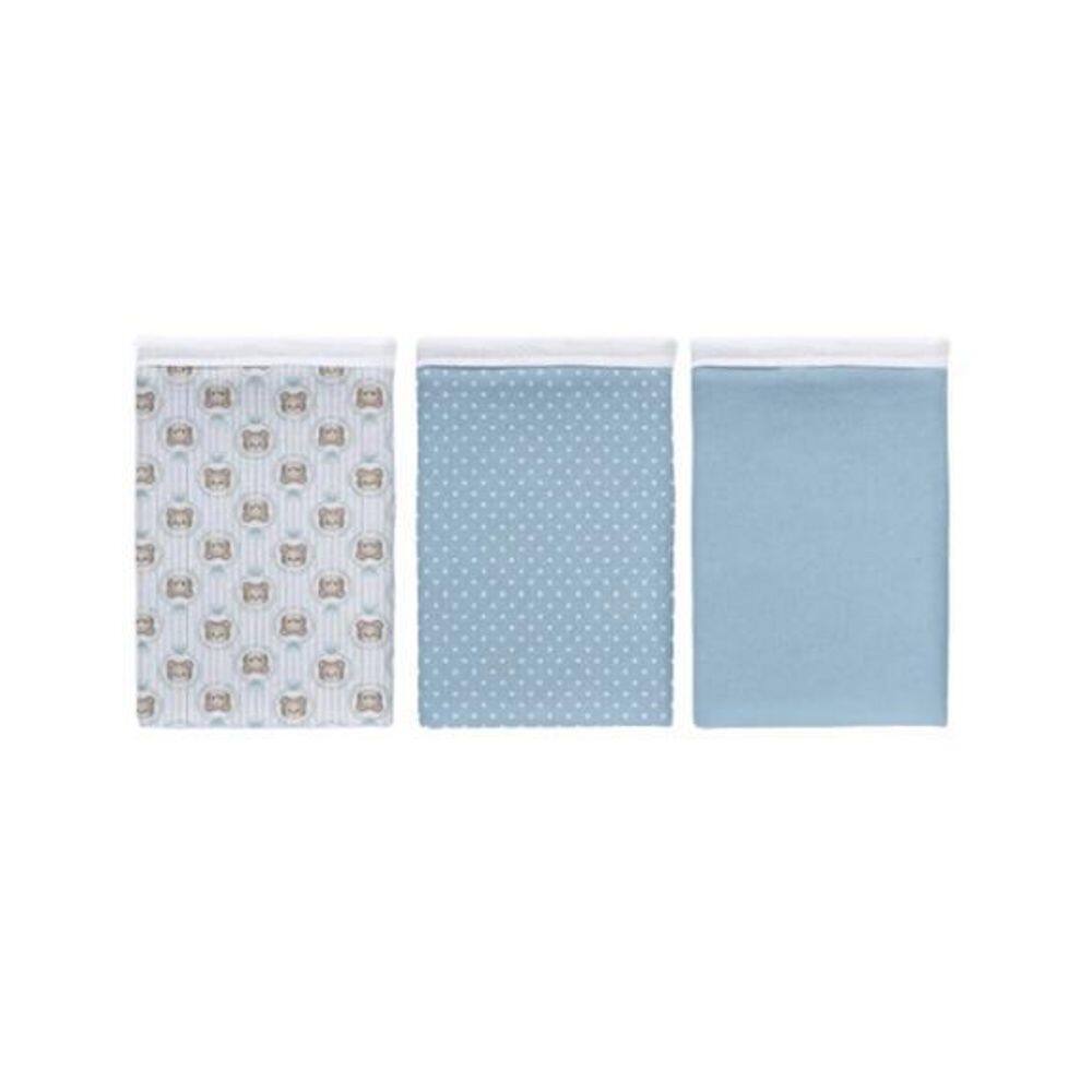 Kit 3 Fronhas 30X40 100% Algodão - Baby Royal Azul