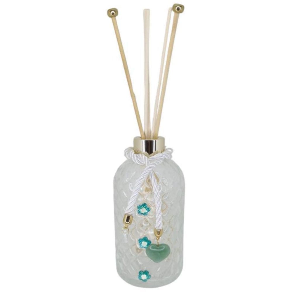 Frasco Difusor Vidro Decorado Artesanal Pedras-Escolha Cor