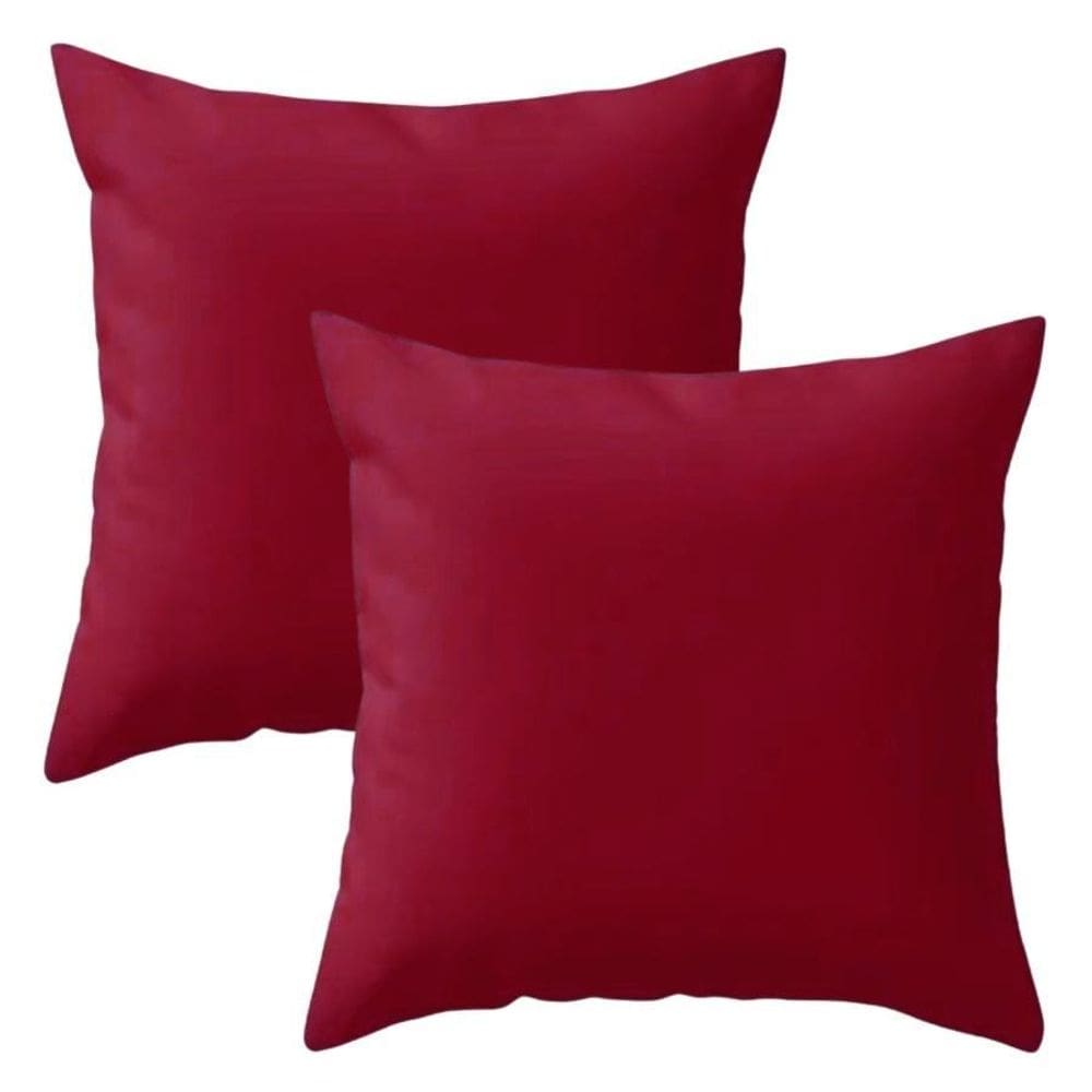 Kit 2 Capa De Almofada 40 X 40 Malha Lisa Com Zíper