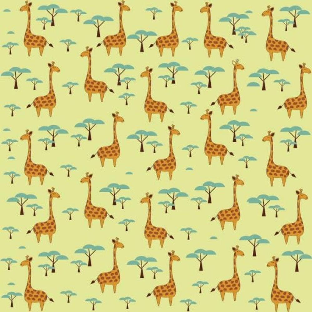 Papel De Parede Infantil Girafa Safari