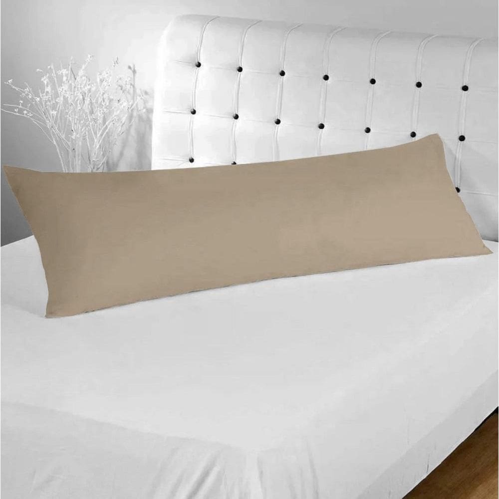 Fronha Capa Travesseiro Corpo Xuxão Algodão Bege 1,30X0,40