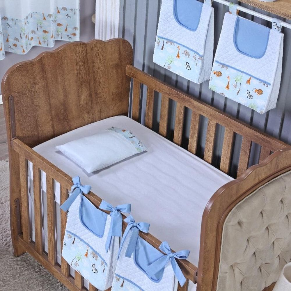 Kit Berço Lençol + Fronha Percal Algodão Menino Menina 2