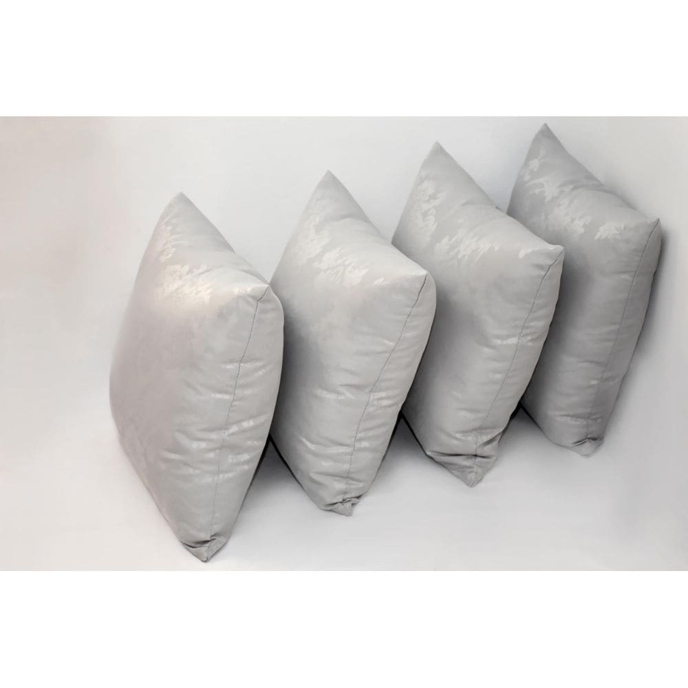 - Kit 4 Capas De Almofadas Decorativas Jacquard Cinza