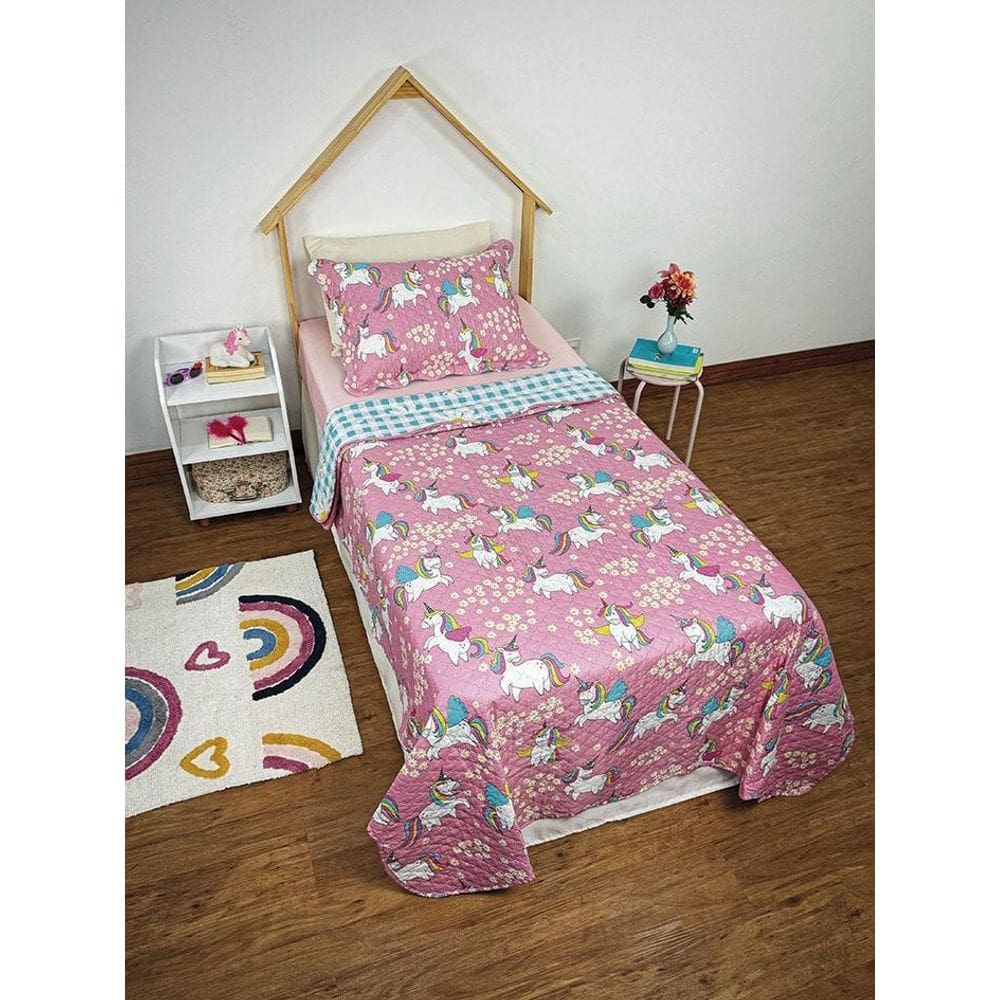 Cobre-Leito Bouti Infantil 2 Peças Menino Menina Dupla Face