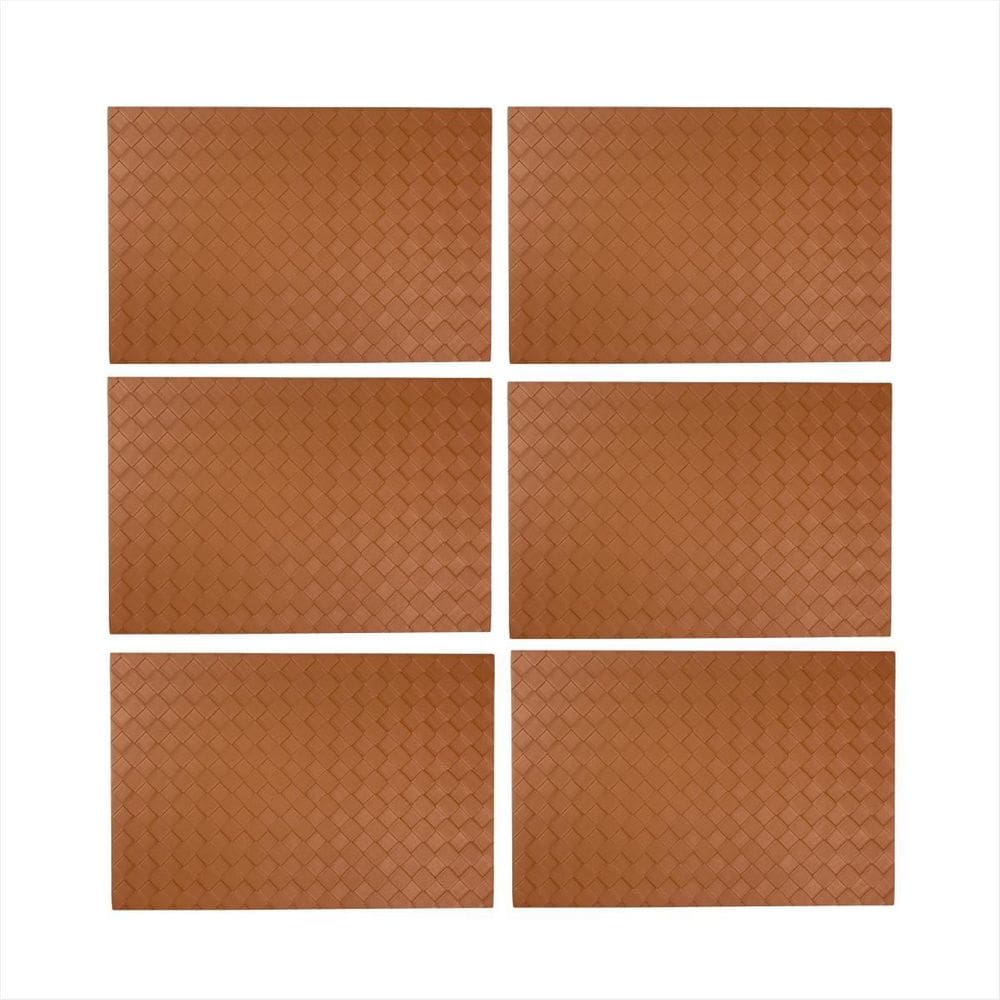 Lugar Americano Impermeável Sousplat Marrom Mesa Jantar