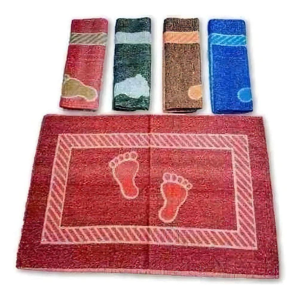 2X Kit 05 Toalha Piso Banheiro Pezinho Jogo Tapete  C