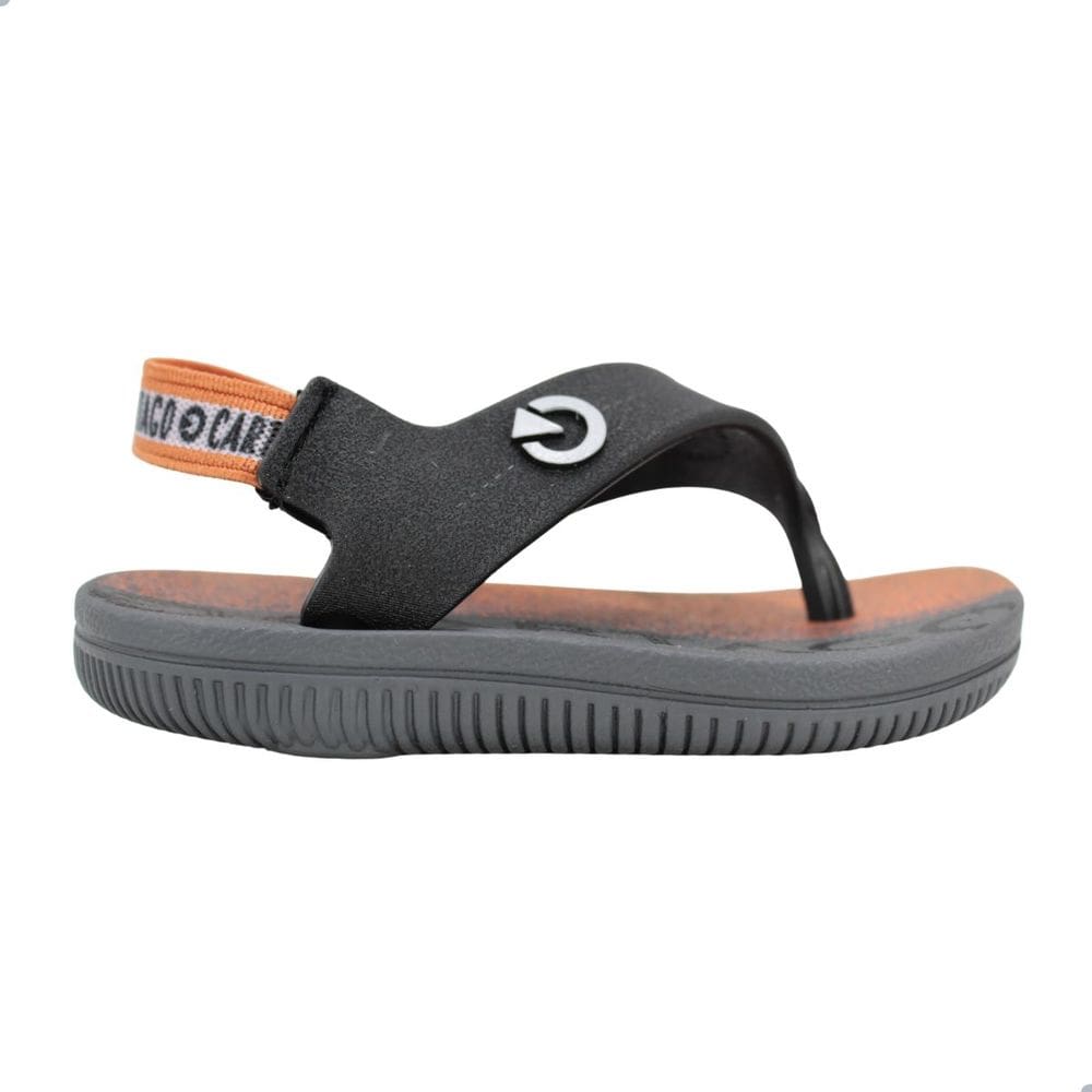 Chinelo Bb Cartago 12256 Atlanta Grafite/Preto/Laranja