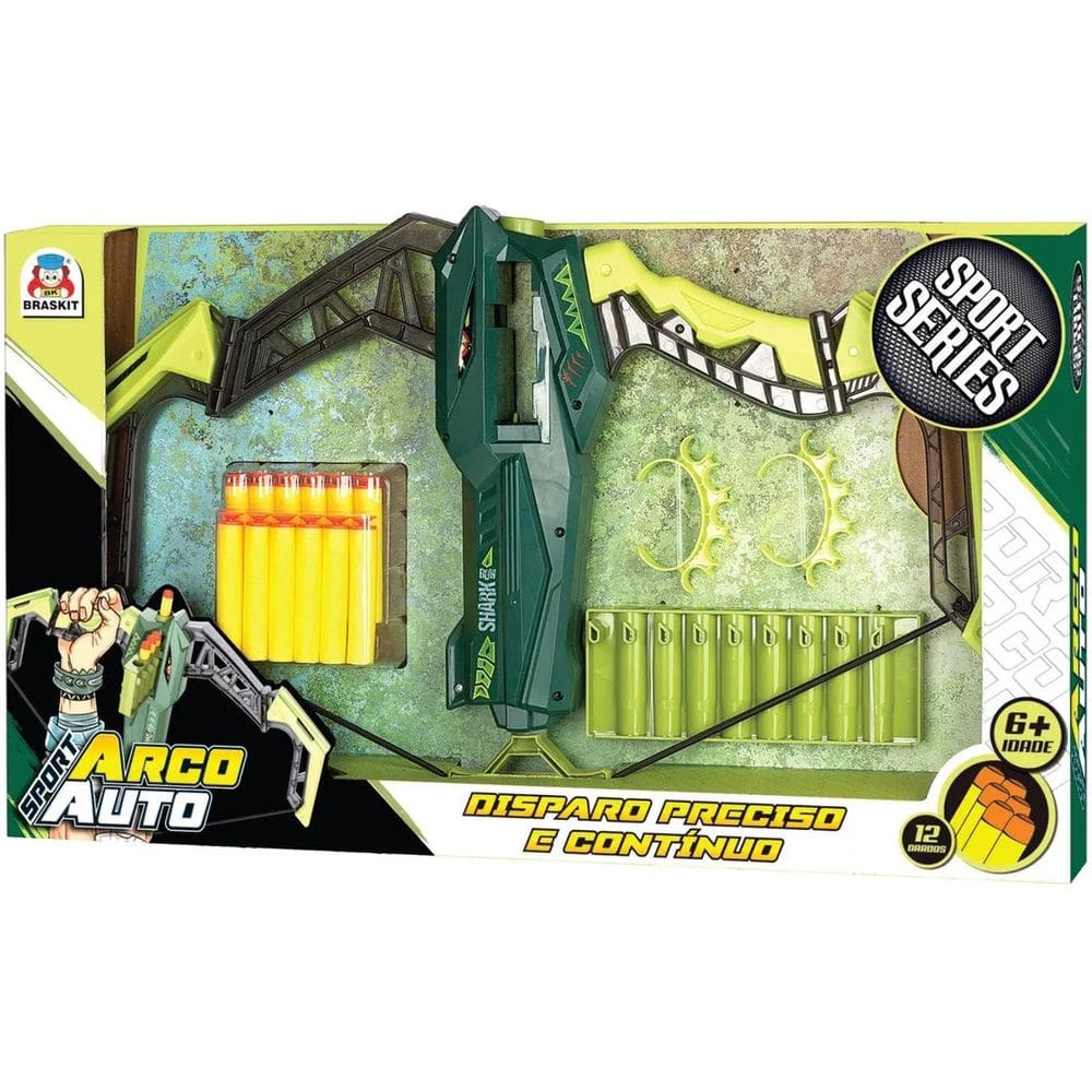 Arco Auto Sport com Dardos - Verde - Braskit