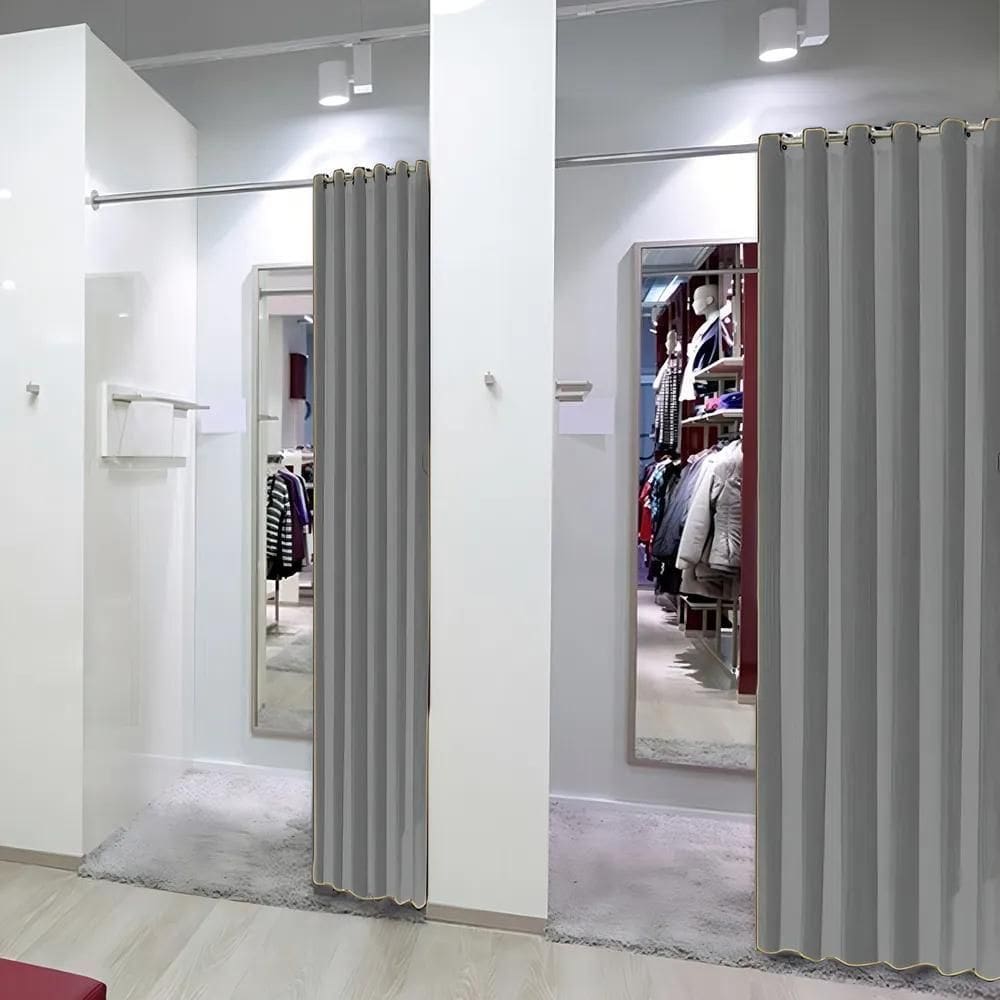 2X Cortina Para Provador De Roupas 100% Privacidade 1,50X2,0