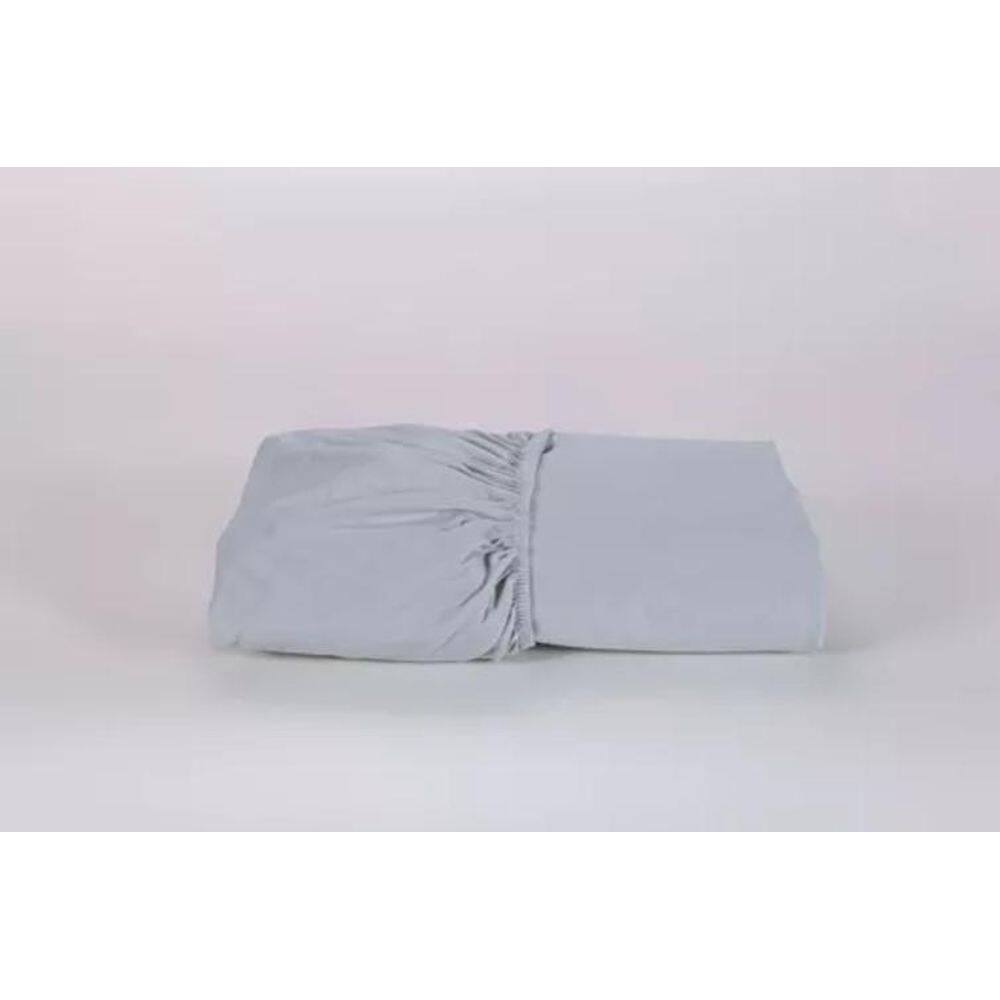 Lençol Mini Cama Avulso Com Elástico Percal 200 Fios Cinza