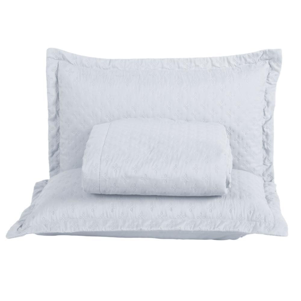 Kit Cobre Leito Colcha Atualle King Dupla Face 3Pçs Branco