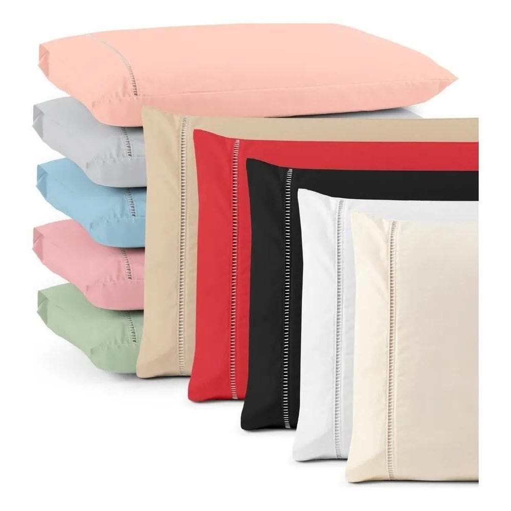 2X 2 Fronha Avulsa 100% Algodão Percal 200 Fios Ponto Palito