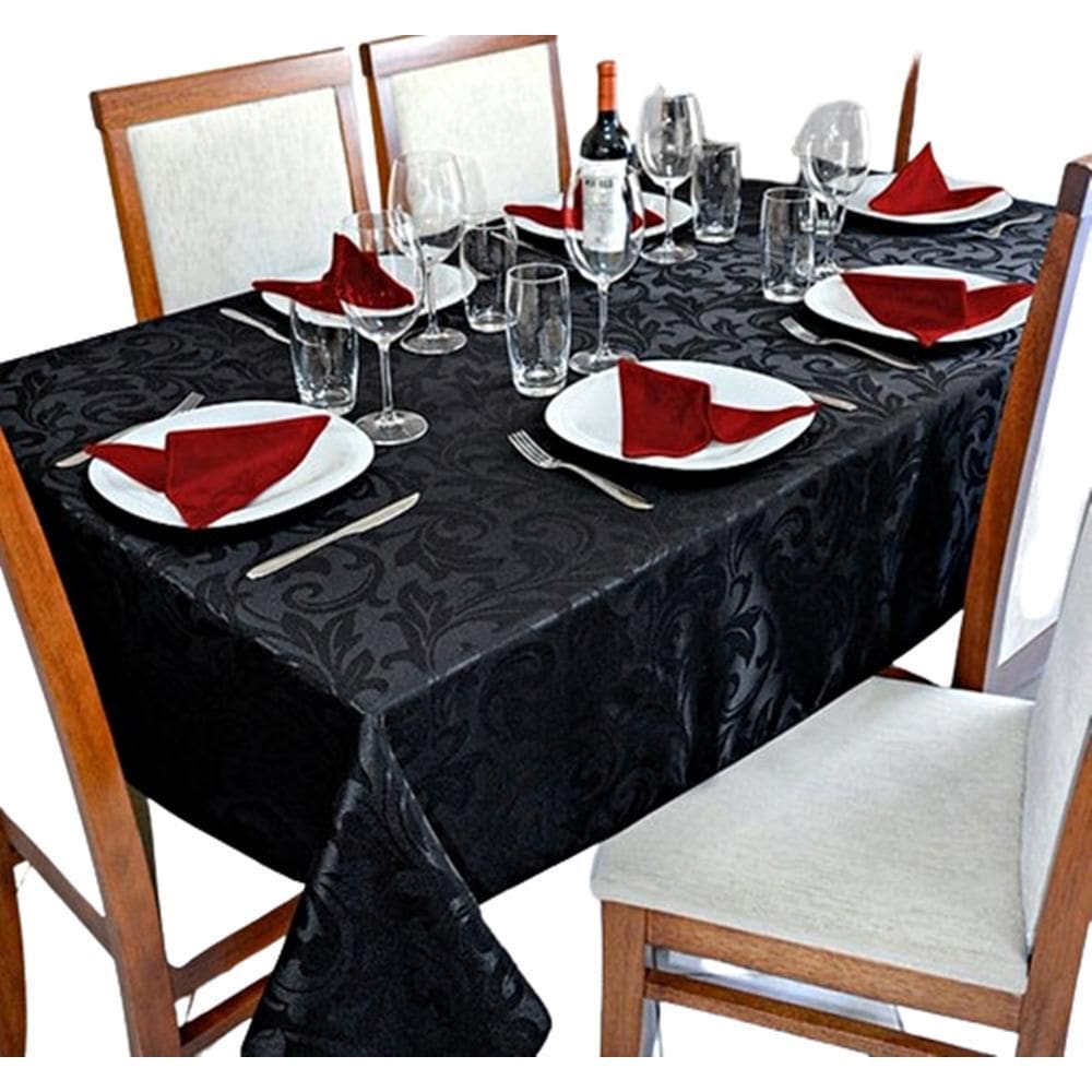 Toalha De Mesa Jacquard 06 Lug Cozinha Retangular Tecido