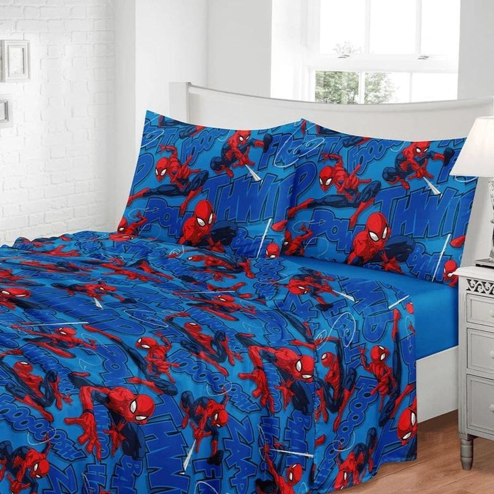 Jogo De Cama 2 Peças Toque De Seda - Infantil - Homem Aranha