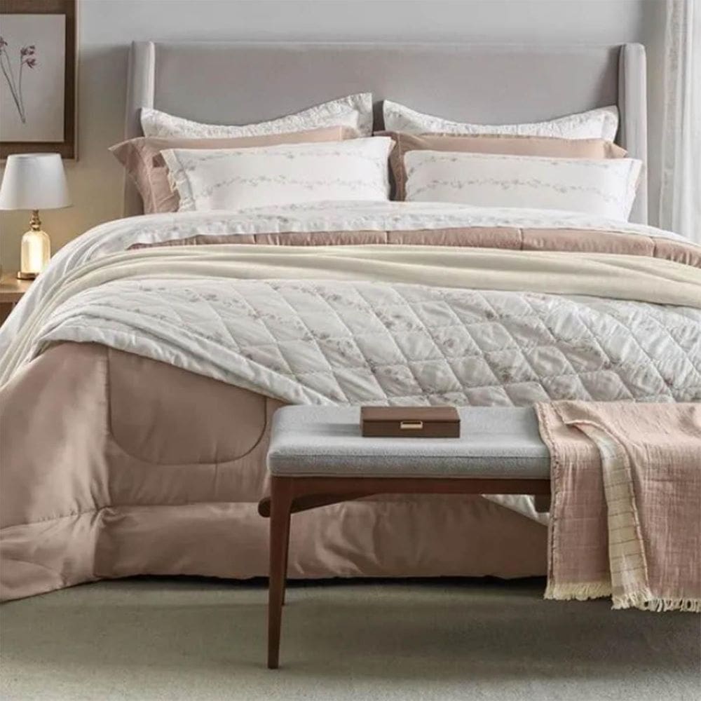 Kit Colcha Queen 300 Fios Martina 100% Algodão Karsten