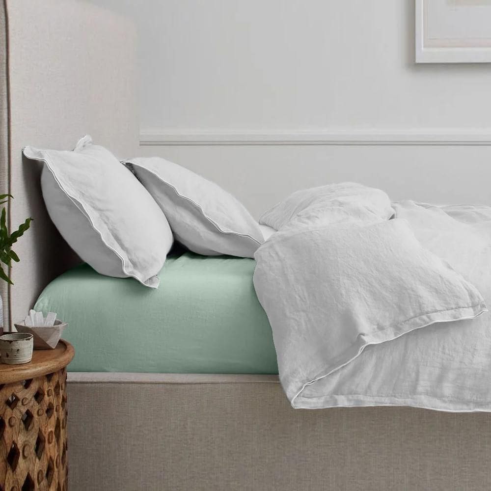 Lençol Casal Elástico 200 Fios - Premium Menta